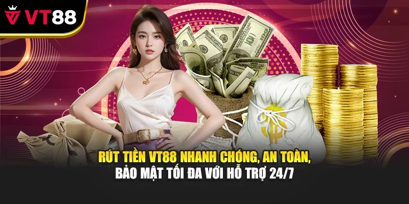 Rút tiền VT88 nhanh chóng, an toàn, bảo mật tối đa với hỗ trợ 24/7